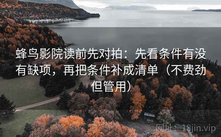 蜂鸟影院读前先对拍:先看条件有没有缺项,再把条件补成清单(不费劲但管用) 蜂鸟影院读前先对拍:先看条件有没有缺项,再把条件补成清单(不费劲但管用)