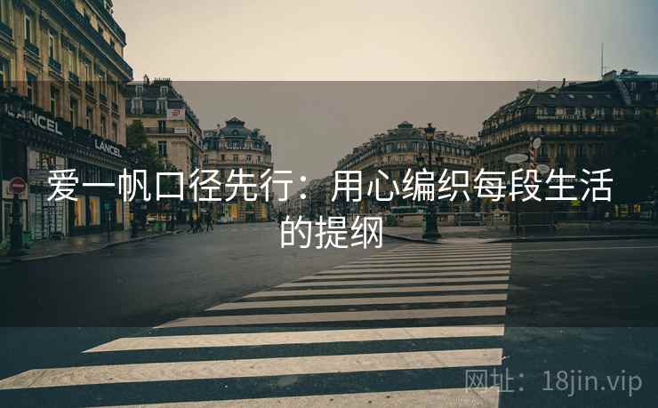 爱一帆口径先行：用心编织每段生活的提纲
